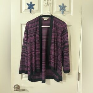 MISOOK womens open front huh low striped cardigan